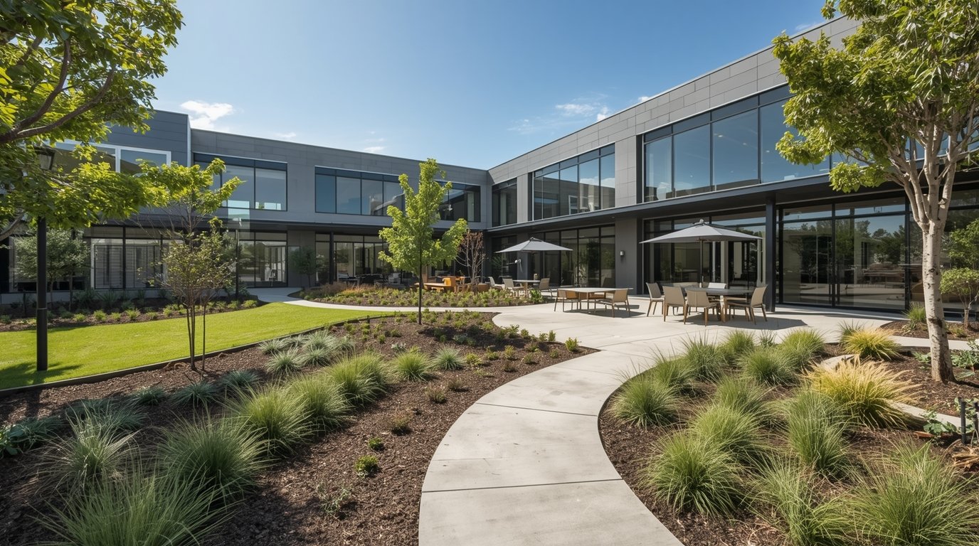 Corporate office landscape by Pholoflixor